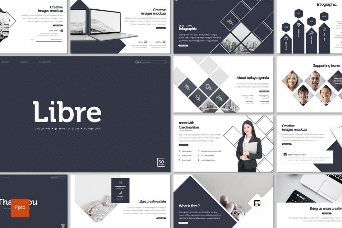 Use Minimal and Professional Slide Designs