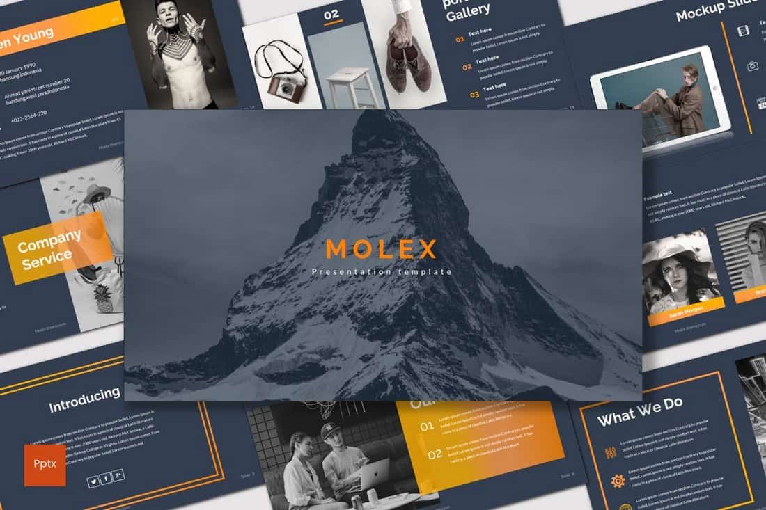 Molex – Dark PowerPoint Template