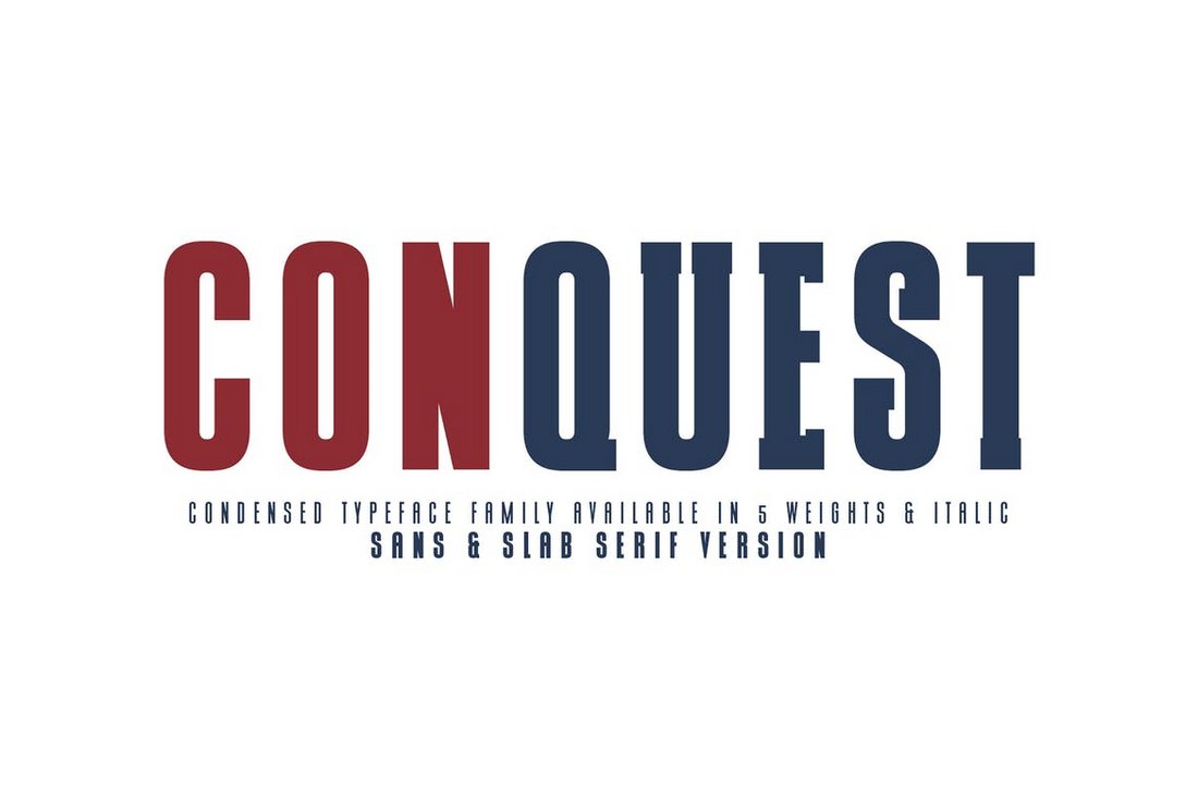 CONQUEST – Sans & Slab Serif Font