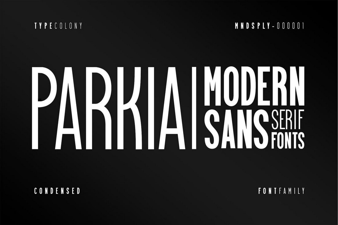 Parkia – Condensed Typeface