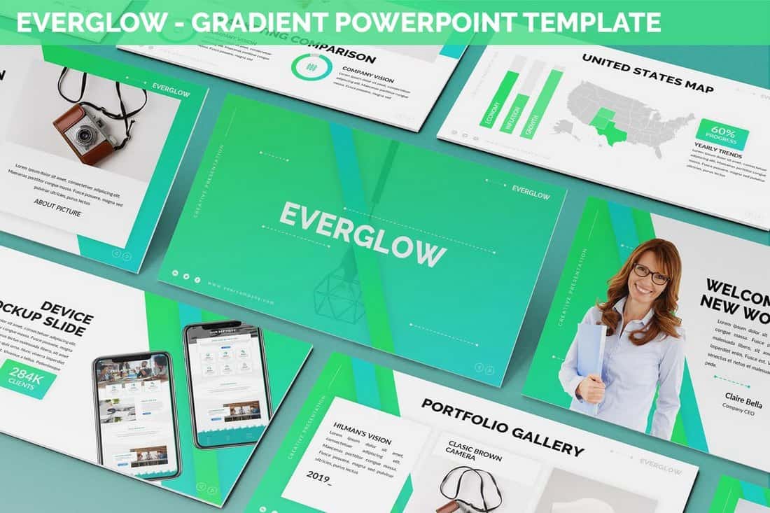 Everglow – Gradient PowerPoint Template