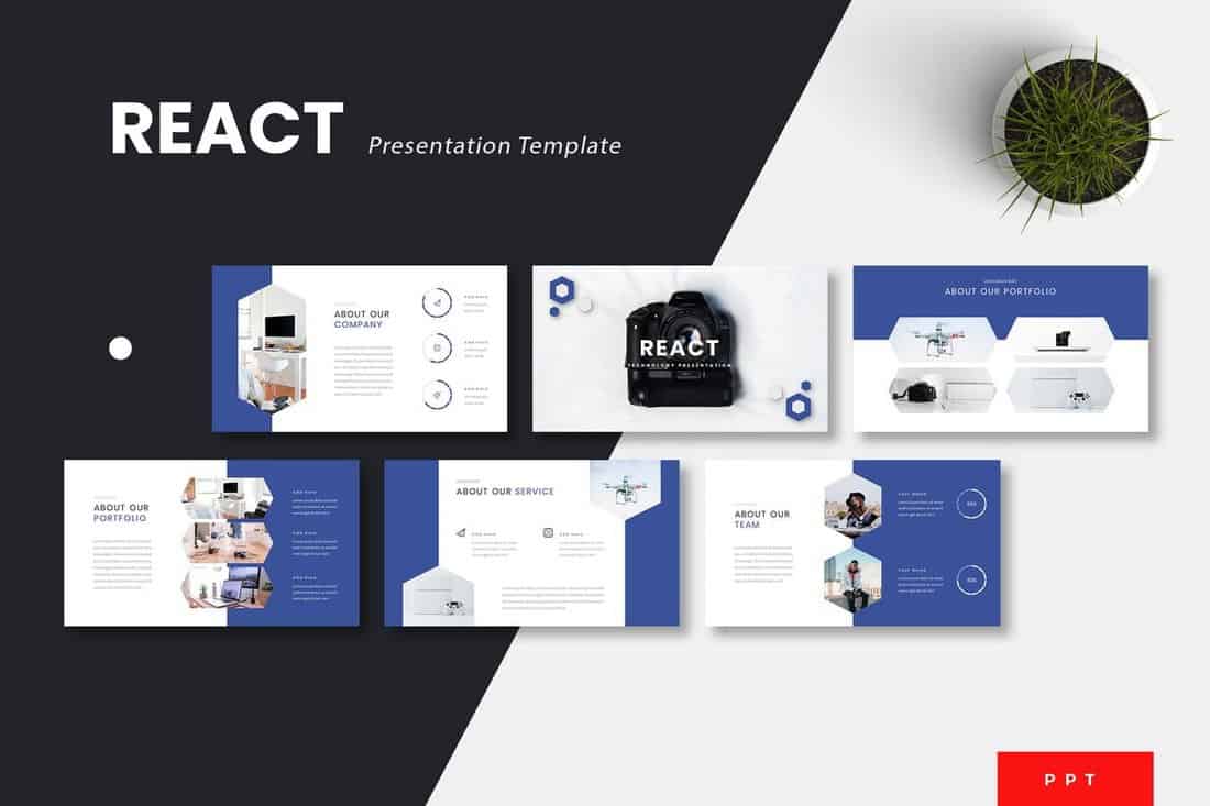 React – Technology PowerPoint Template
