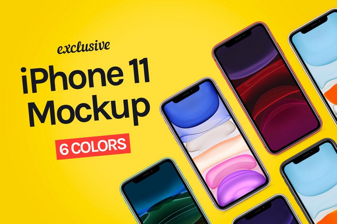New iPhone 11 Mockup PSD