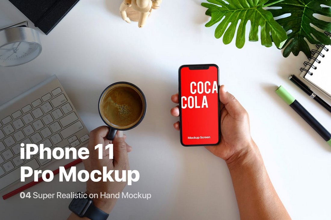 iPhone 11 Pro On Hand Mockup