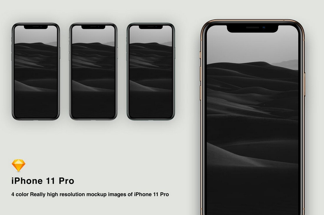iPhone 11 Pro Sketch Mockup