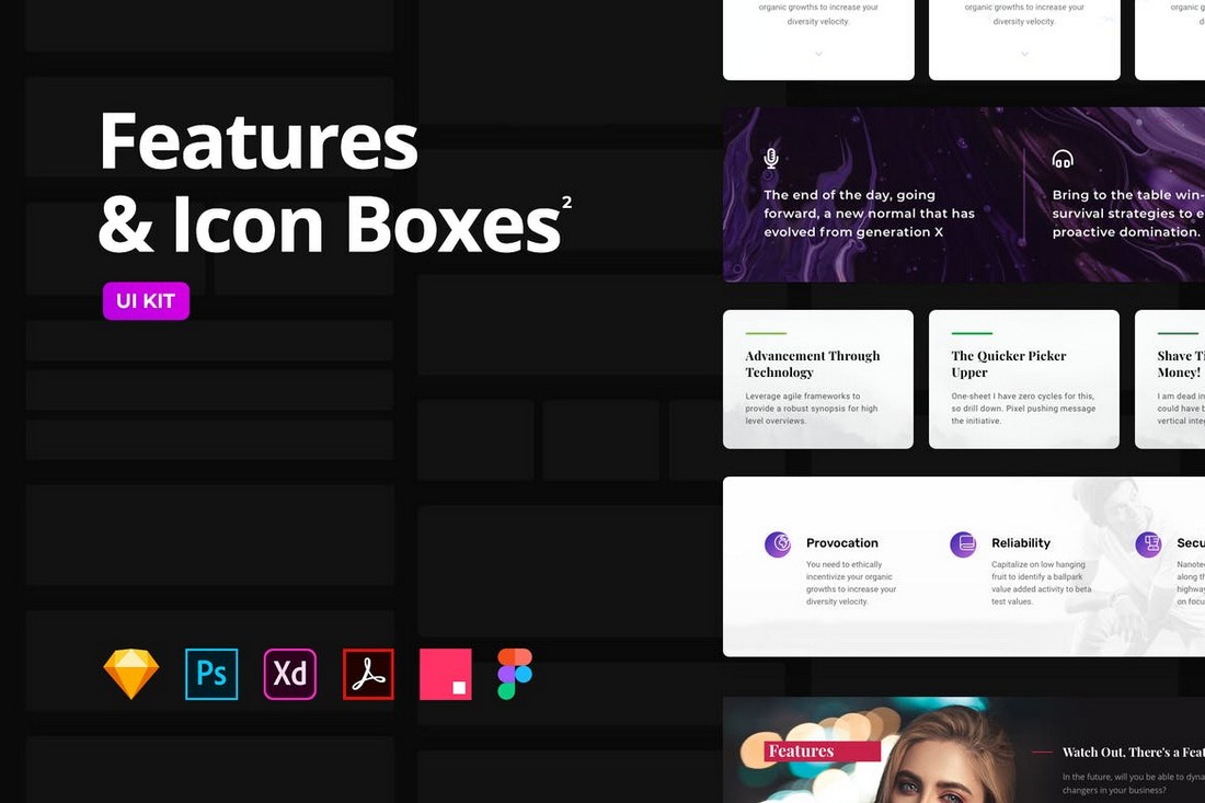 Features & Icon Boxes – Multipurpose Templates