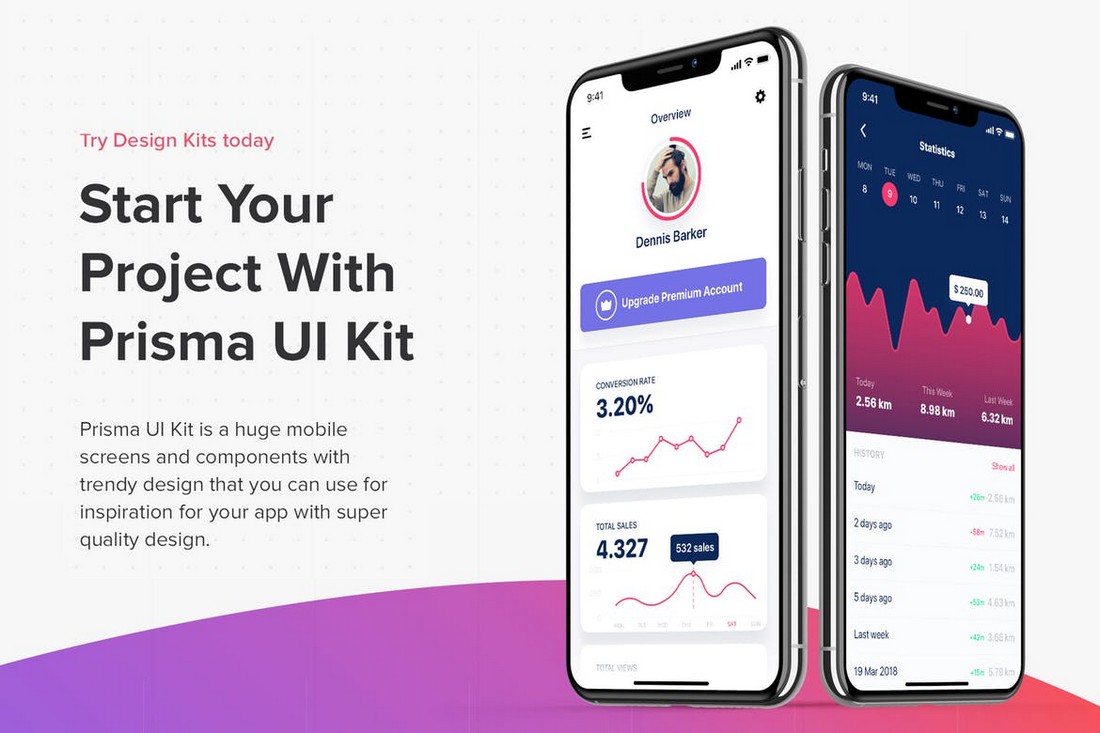 Prisma UI Kit – Adobe XD Mobile Screens