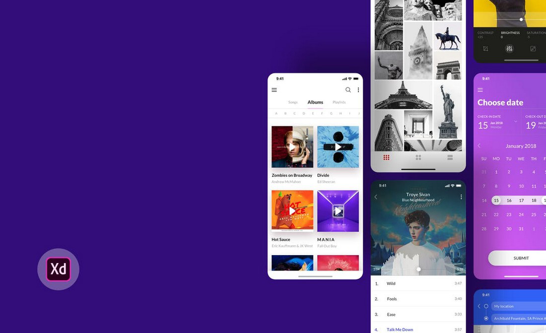 2019年adobe xd ui套件和模板-深圳網(wǎng)站建設(shè)公司clh