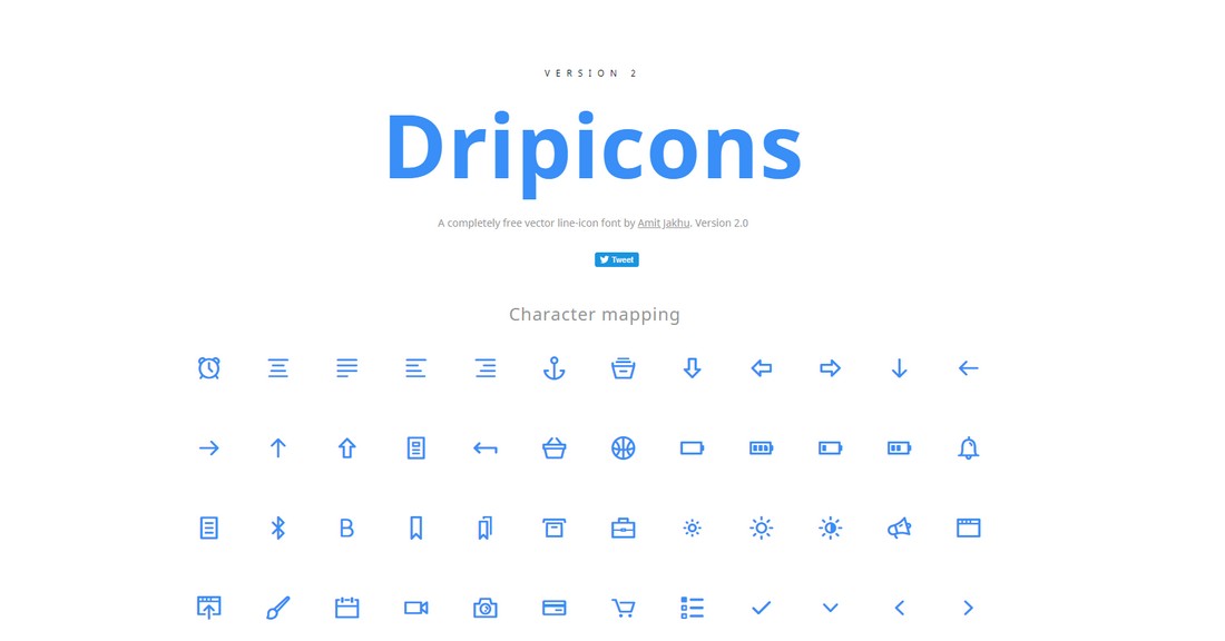 Dripicons – Free Vector Line-Icon Font