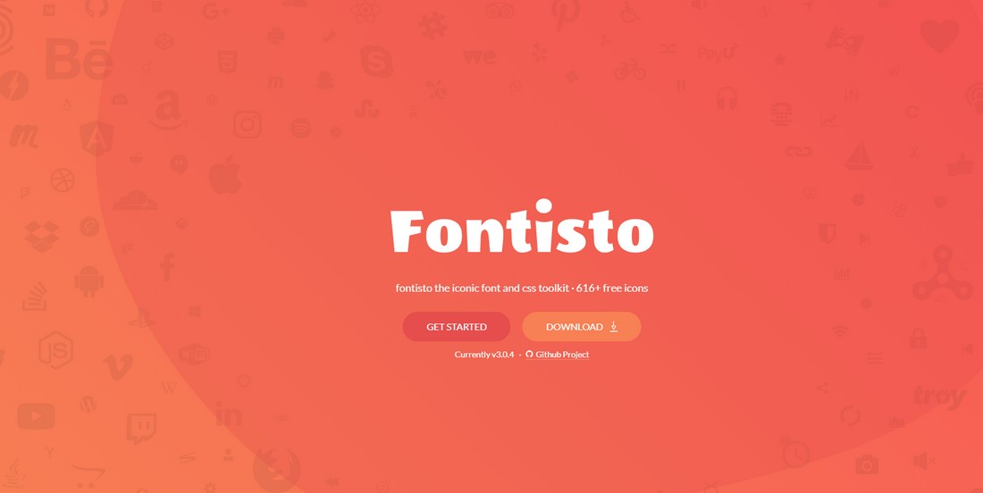 Fontisto – Free Modern Icon Font