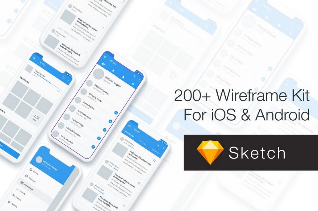 Baseframe – Wireframe UI KIT 200+ Templates