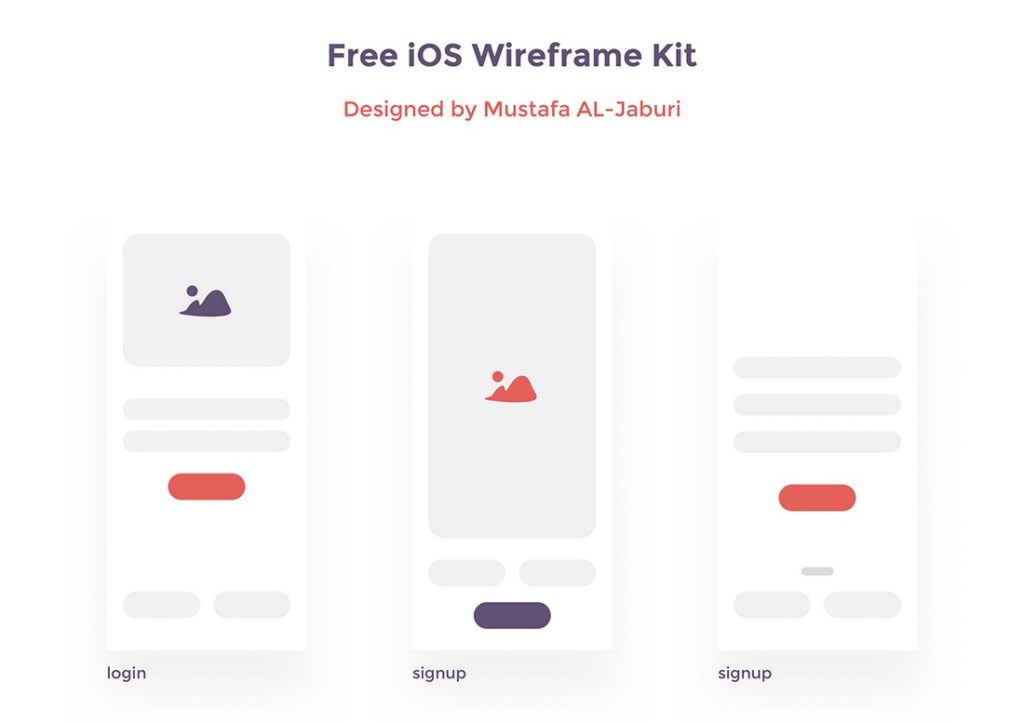 Free Creative iOS Wireframe Kit