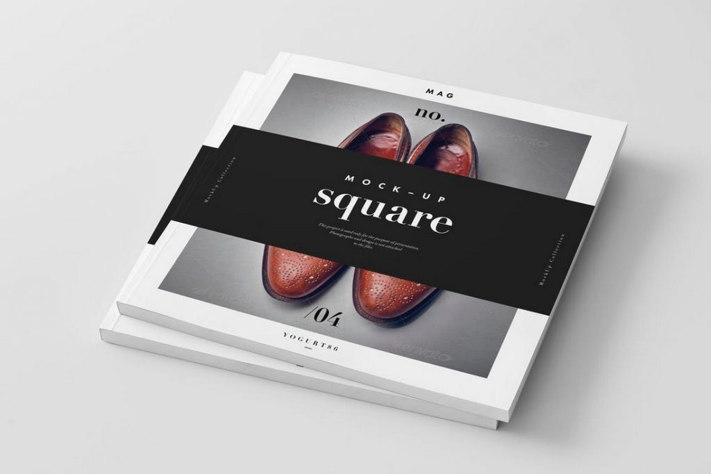 Square Magazine Cover Mockup