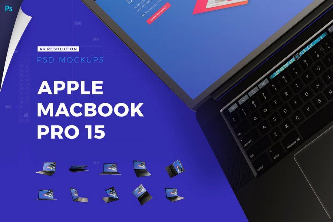 MacBook Pro Mockup PSD Pack