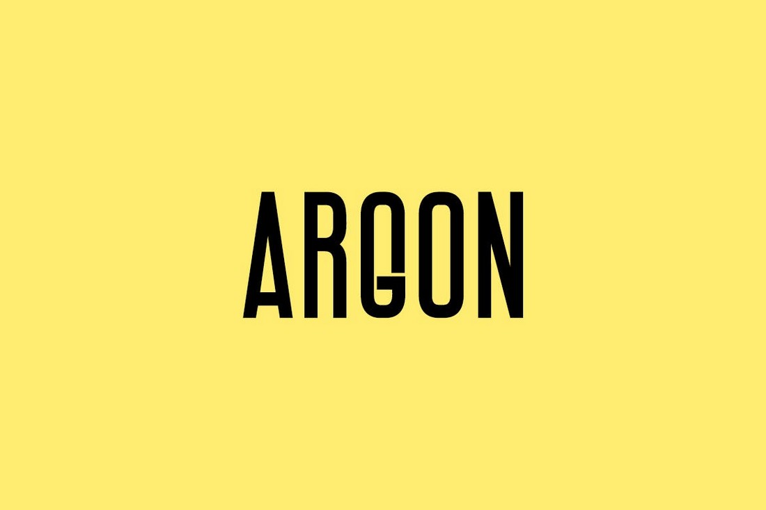 ARGON – Unique Narrow Display Font