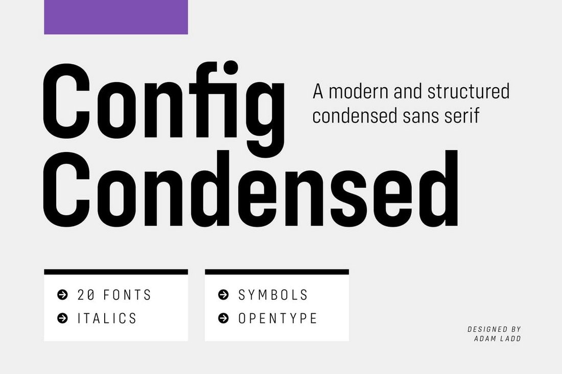 Config Condensed – Modern Font Family