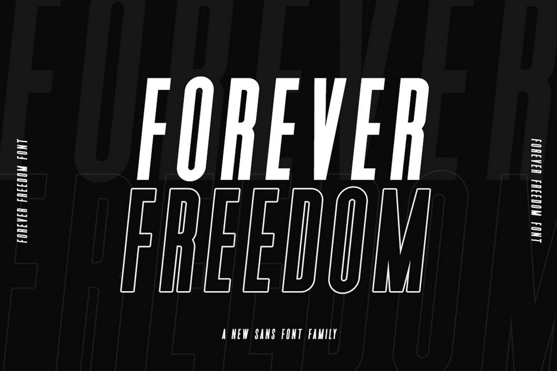 Forever Freedom – Narrow Font Family