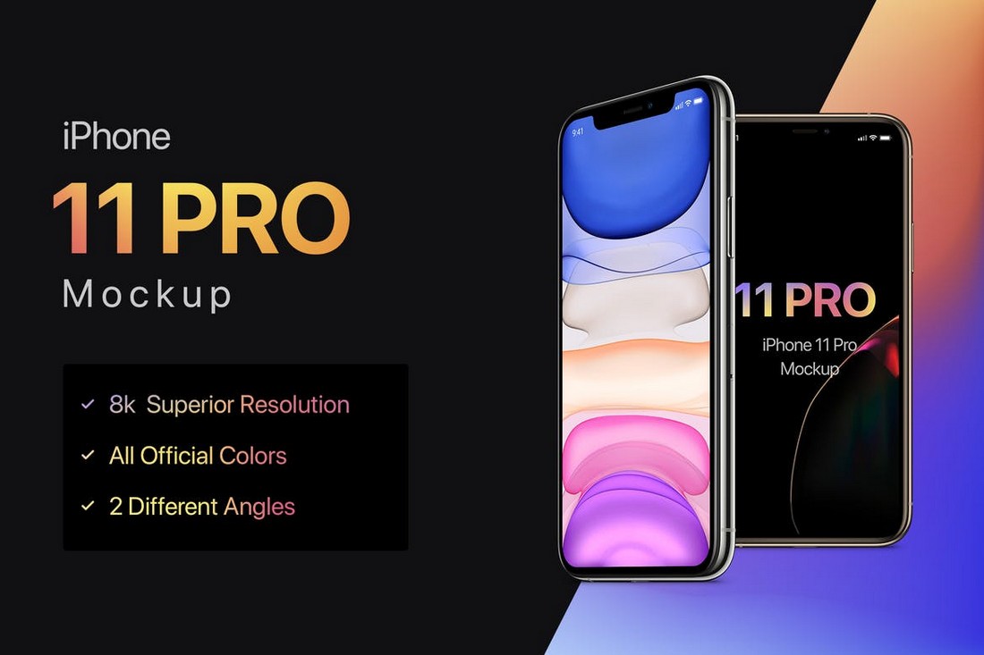 8K iPhone 11 Pro Mockup