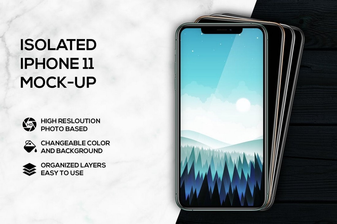 Isolated iPhone 11 Mockups
