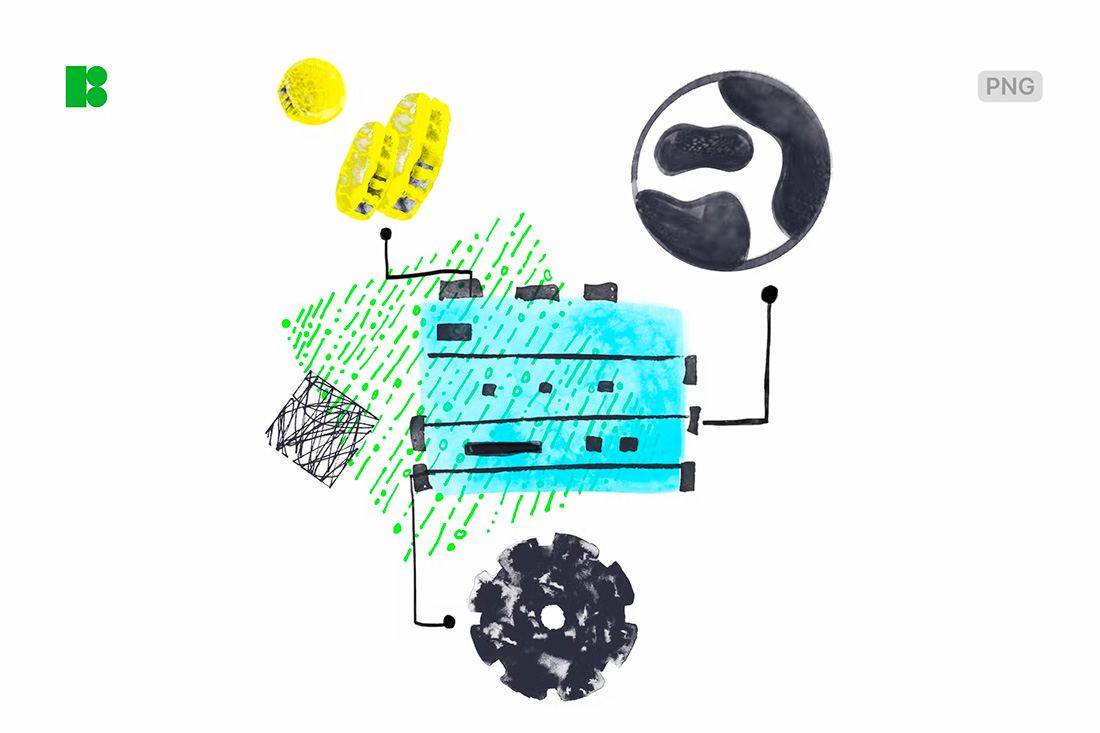 Blockchain Illustrated Graphics